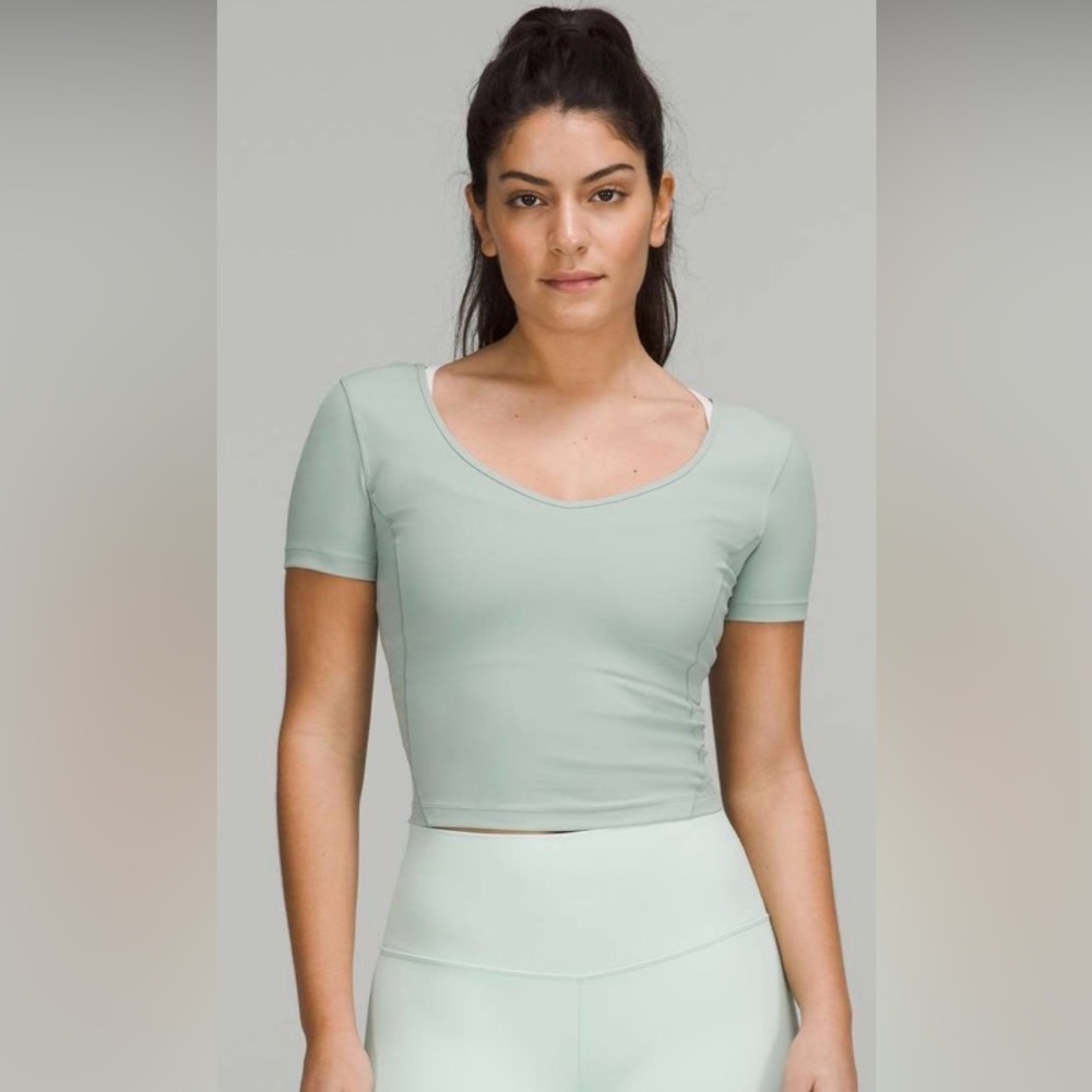 Lululemon Align T-Shirt Silver Blue Nulu Yoga Top